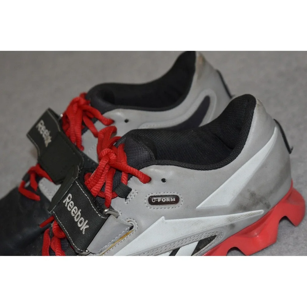 Reebok CrossFit Oly Lifter Women 8 Grey Red‎ Weightlifting U-Form Shoes J99457